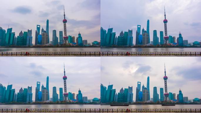 4K原创 上海地标外滩延时视频
