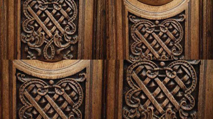永恒的工艺——传统建筑古色古香木门上的雕花装饰