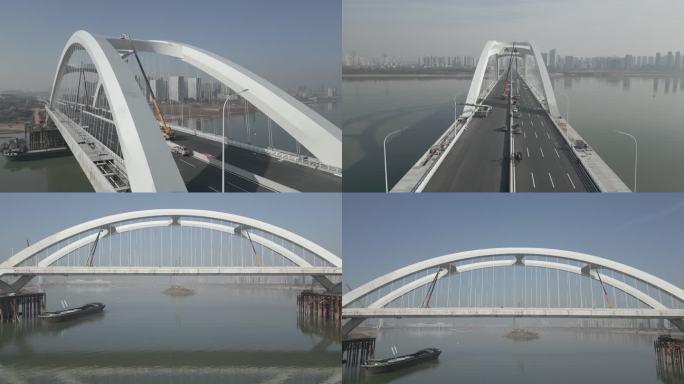 南昌主线即将通车的复兴大桥，安装大桥文字