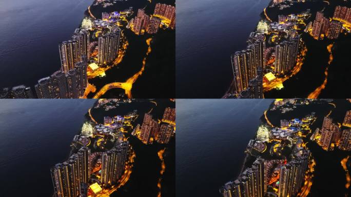 无人机拍摄的香港数码港佳逸住宅