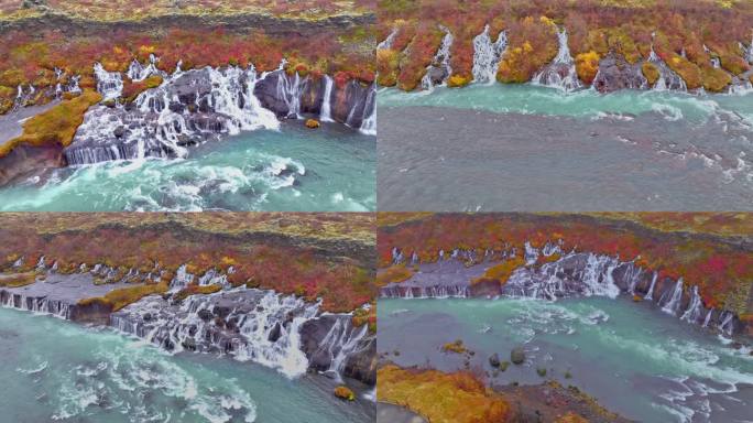 【4K】冰岛熔岩瀑布（赫伦瀑布）