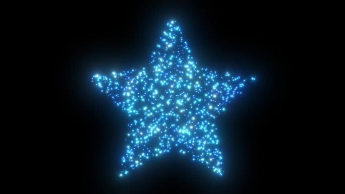蓝色唯美星光粒子闪烁循环带通道