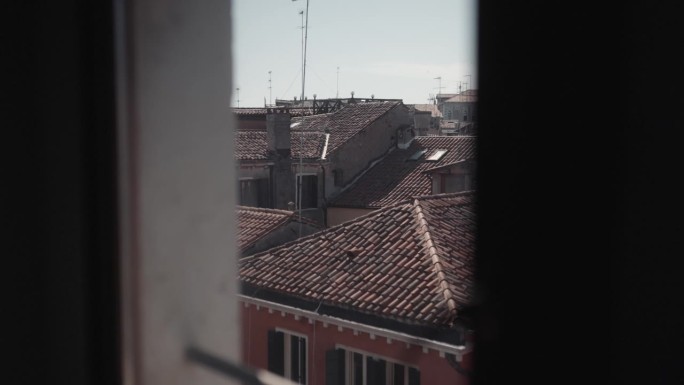 威尼斯街道的景色窗外地标空镜头