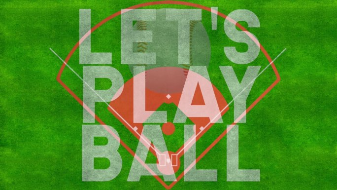 Let's Play Ball棒球图形背景。