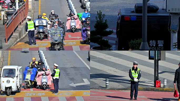 道路路口执勤交警，协警，交通指挥员