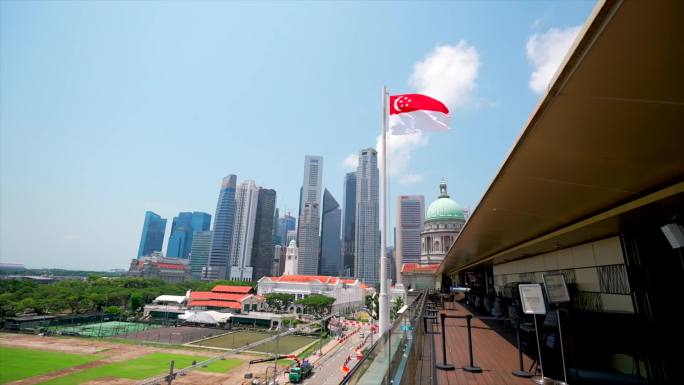 新加坡樟宜机场牛车水城市风光延时摄影