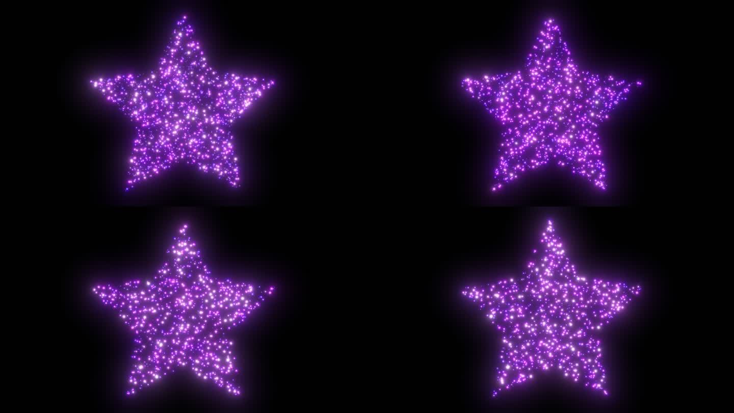 紫色唯美星光粒子闪烁循环带通道