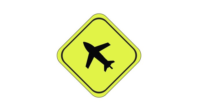 动画形式的飞行路径交通标志图标