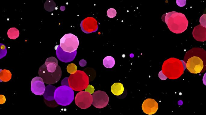 宽屏-彩色粒子球背景