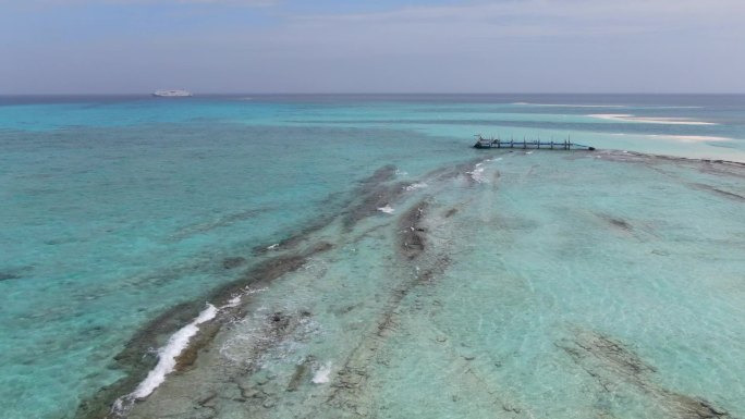 西沙群岛南海岛礁大海航拍