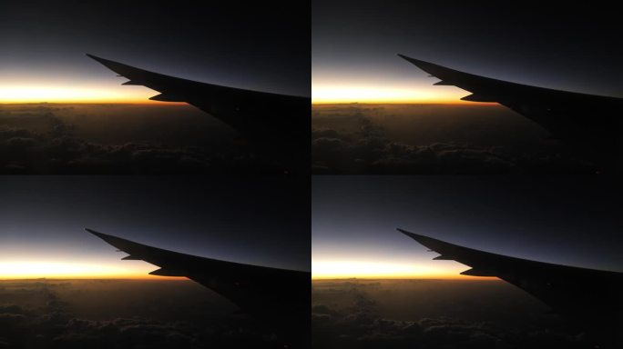 从飞机上看日出