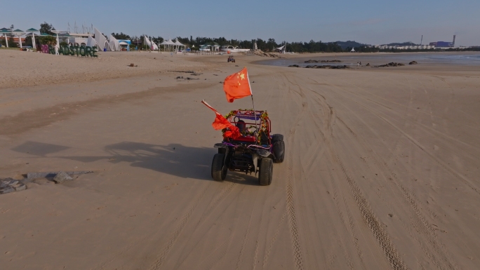 4k沙滩赛车海边沙滩娱乐沙滩运动竞技赛车