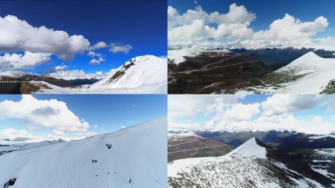 南迦巴瓦峰 色季拉山周边雪山 延时 航拍