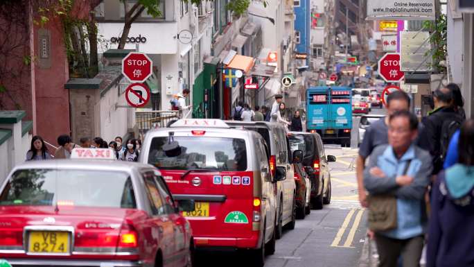 4K香港城市斜斗坡道路空镜合集