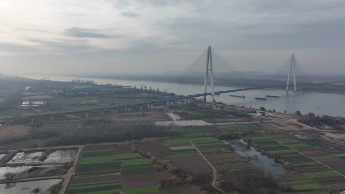 武汉青山湿地生态综合整治工程公园航拍1