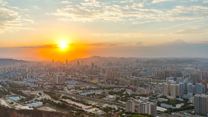 兰州日落延时大景