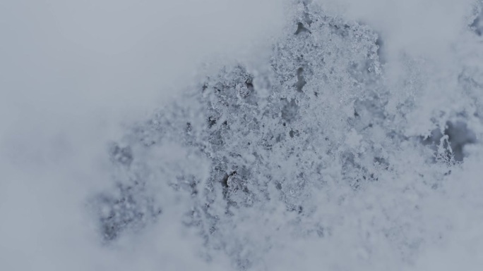 微距镜头:融化的雪花
