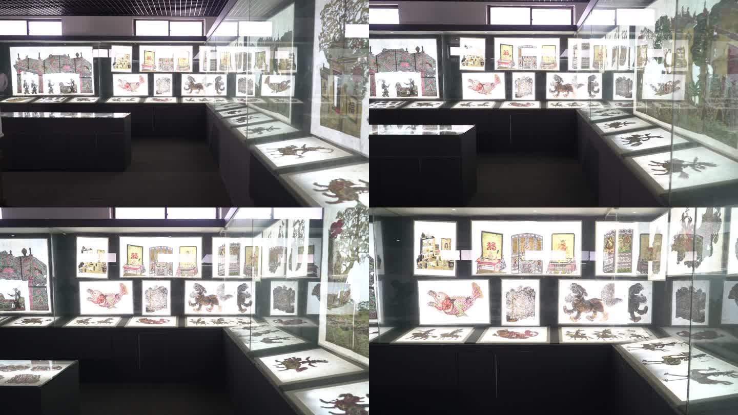 渭南华州博物馆皮影展示空镜