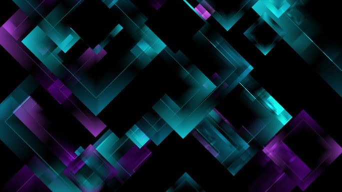 蓝紫色光泽方形抽象高科技运动背景