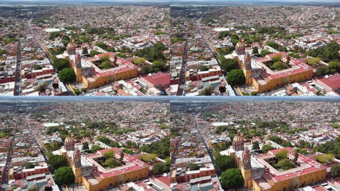 墨西哥，圣米格尔·德·阿连德:殖民时代城市鸟瞰图，伊格纳西奥文化中心Ramírez El Nigro