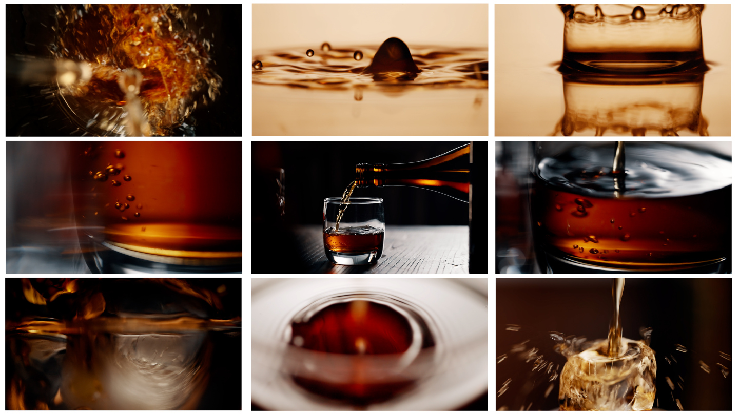 威士忌倒酒洋酒光影