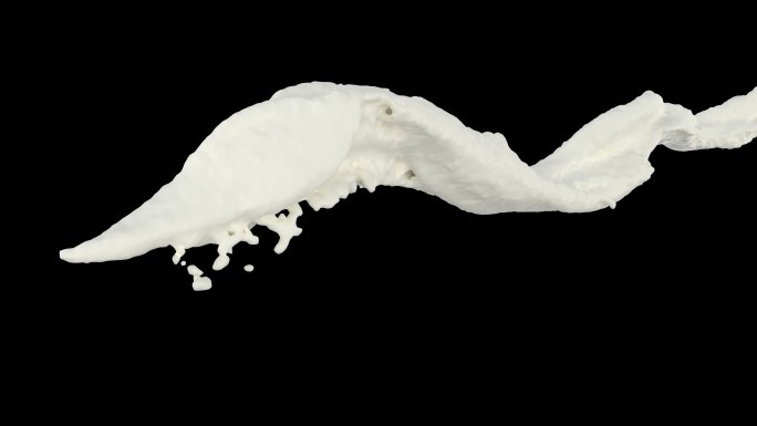 牛奶 酸奶 牛奶飞溅 喷溅 流体路径动画