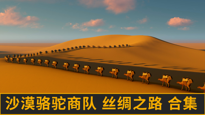 沙漠骆驼贸易一带一路丝绸之路穿越沙漠合集