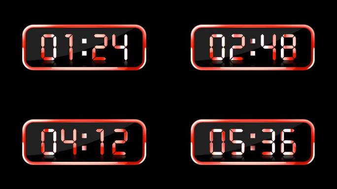 红色液晶数字顺数计时器通道7分钟