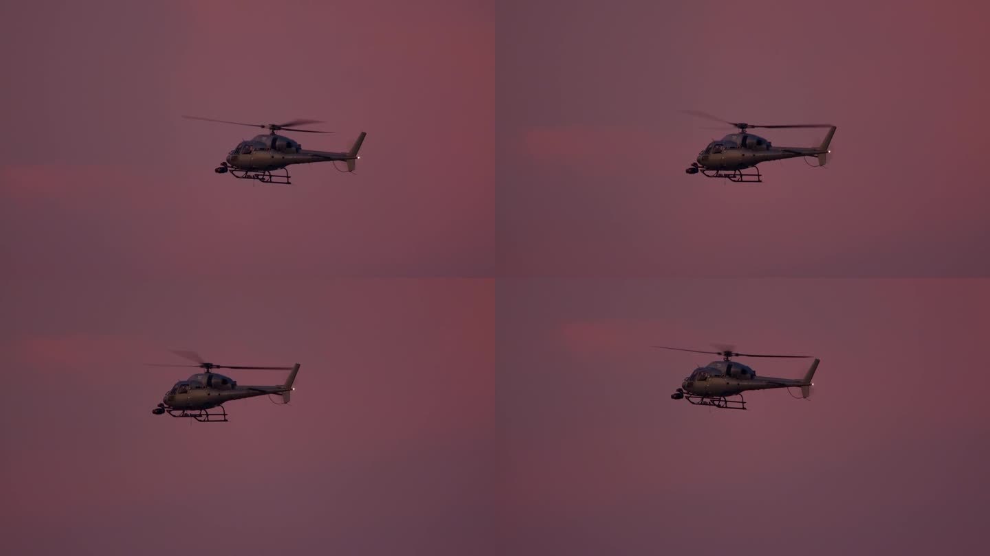 空中盘旋的直升机