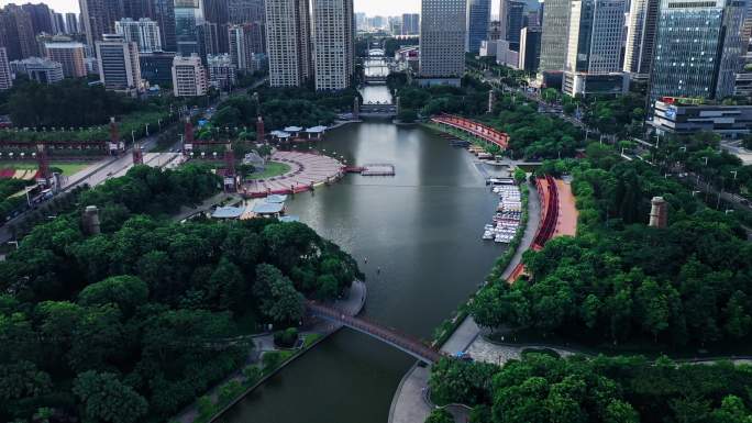 佛山地标千灯湖城市地标航拍