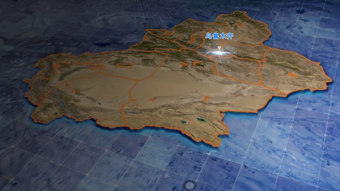 中文版无插件-新疆科技感地图数据展示
