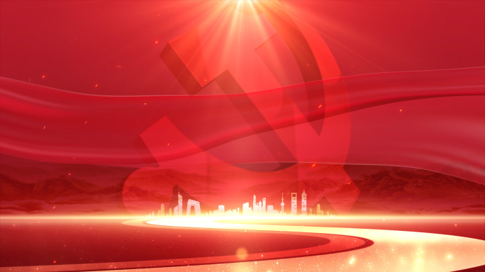 红色党徽背景03