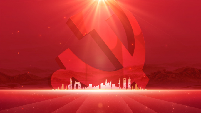 红色党徽背景02