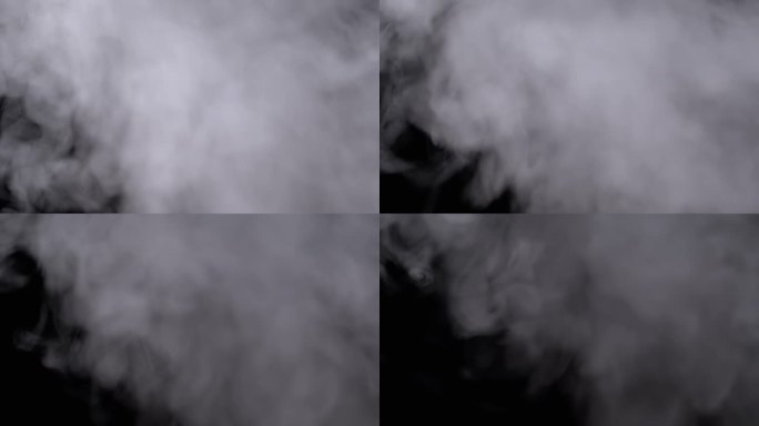 烟雾或蒸汽的厚厚的冰云在模糊的运动中充满了空间
