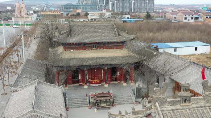 陕西仿古建筑庙宇寺庙旅游景点乾县城隍庙