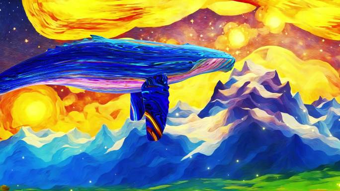 梵高彩色鲸鱼