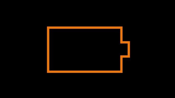 电池充电螺栓动画视频。能源，电力，电源，充电和放电图标。