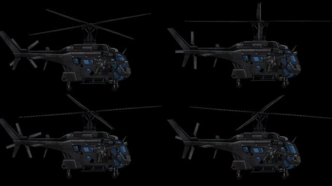 武装直升机MG动画