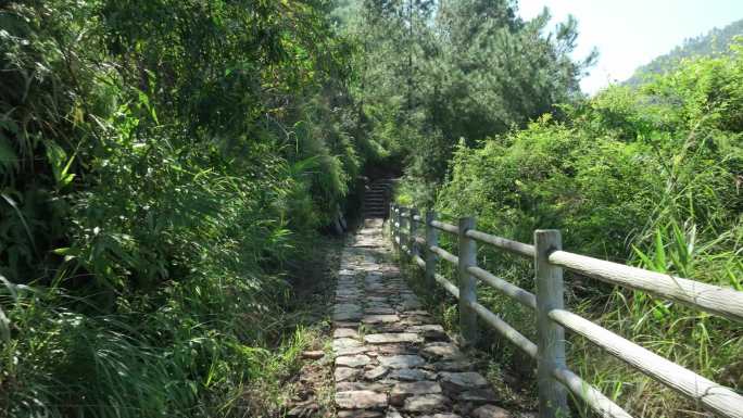 4K航拍登山健身徒步爬山余里古道