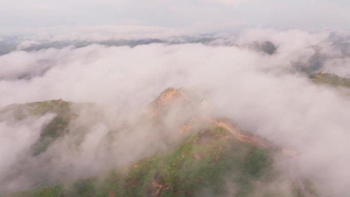 金山岭云海大金山航拍