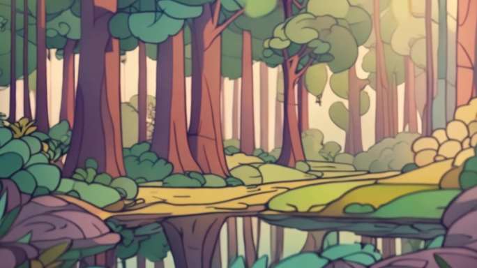 童话唯美的森林背景素材