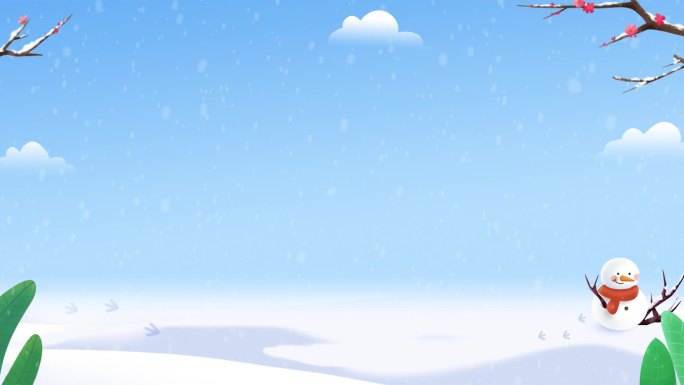 圣诞卡通雪地背景