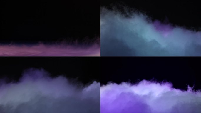 舞台上五彩斑斓的烟尘彩云七彩云