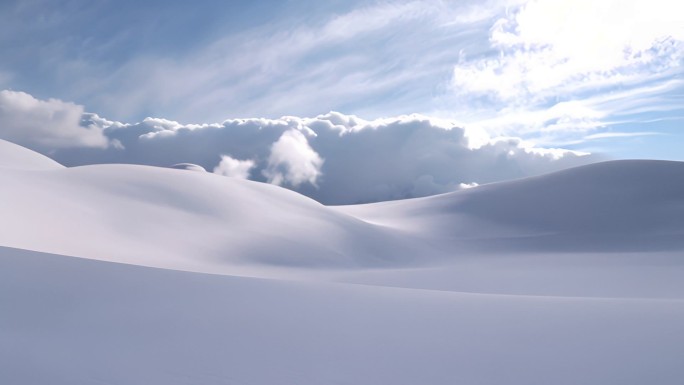 雪山桌面唯美云层