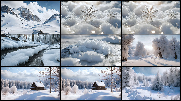 冬天的冰雪世界，如童话般美好CG影片