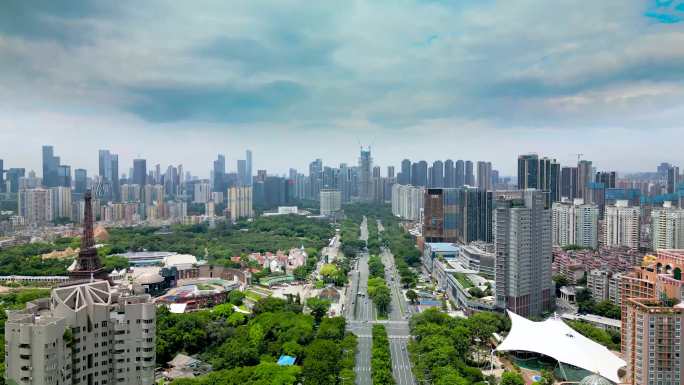 2024深圳科技园世界之窗片区航拍
