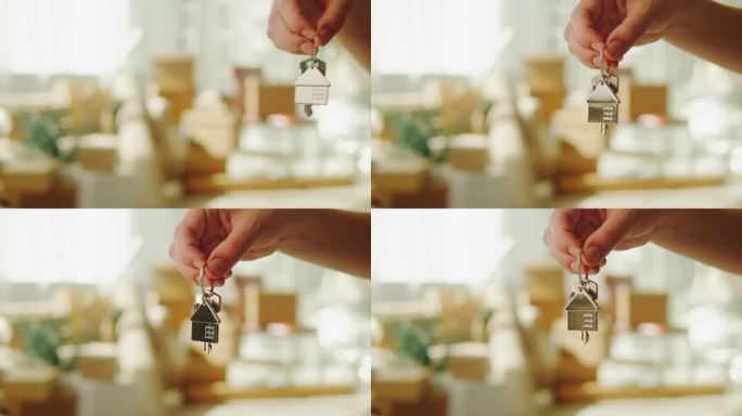 房地产，家庭钥匙特写，购买公寓，房产购买。搬新房，卖房，服务理念。