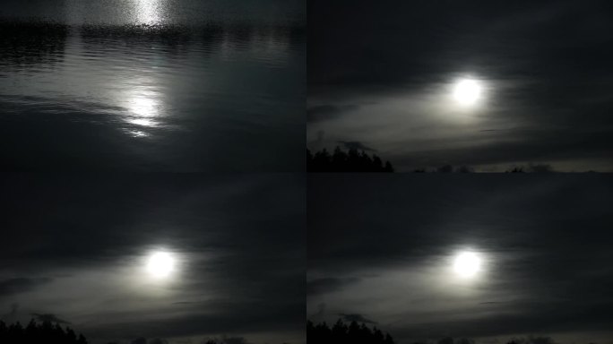 月光月亮在海上海明月夜晚海面