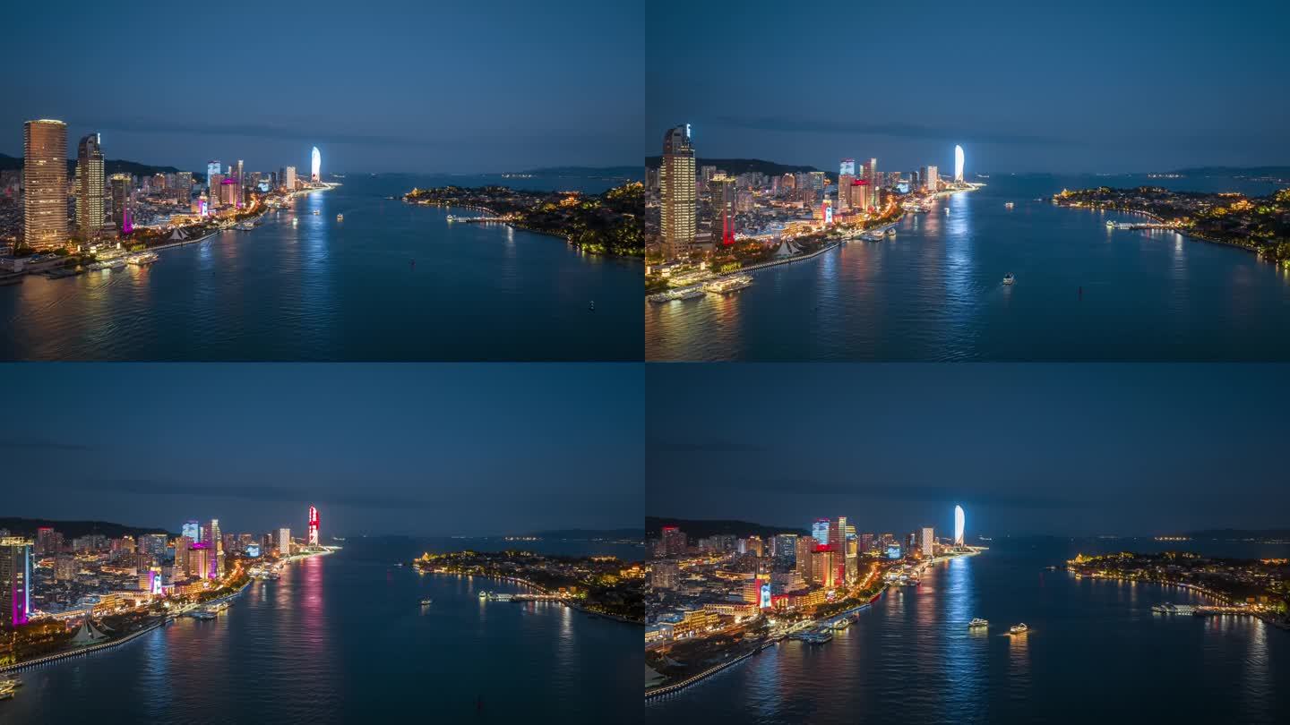 厦门鹭江道夜景延时