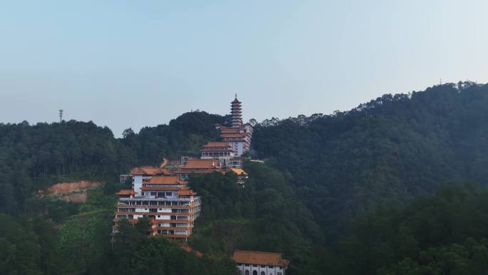 梧州四恩寺航拍视频素材